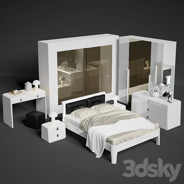 Serenissima bedroom Prisma nero 3D Model Serenissima bedroom Prisma nero 3D Model