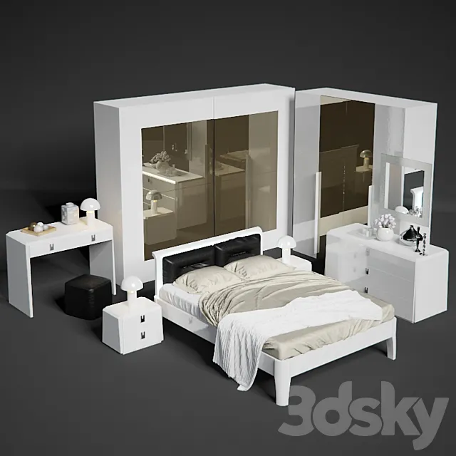Serenissima bedroom Prisma nero 3DModel