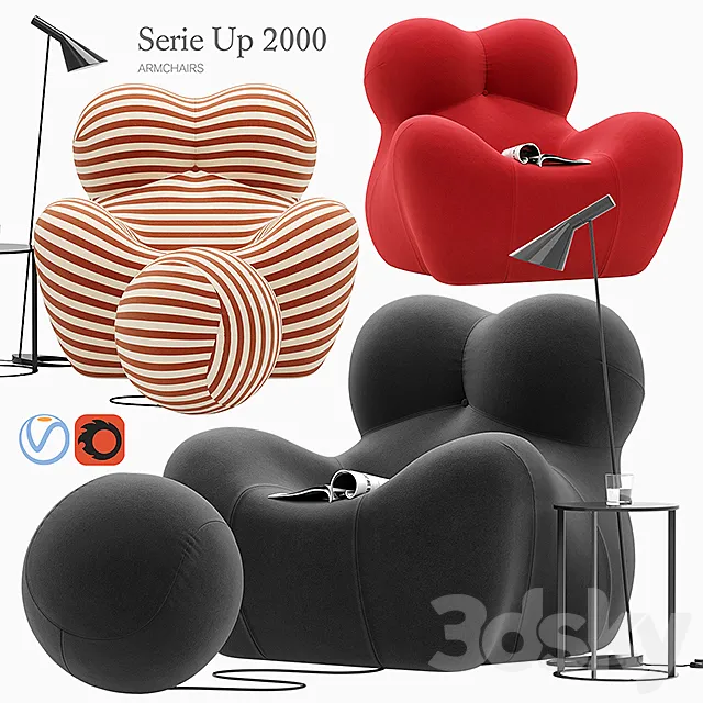 Serie Up 2000 armchair 3DModel Serie Up 2000 armchair 3DModel
