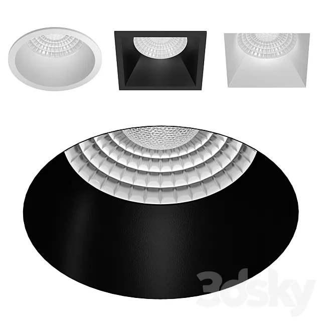 Series of integrated luminaires Foton Hide + Loft + Kub + Trim (Centersvet) 3D Model