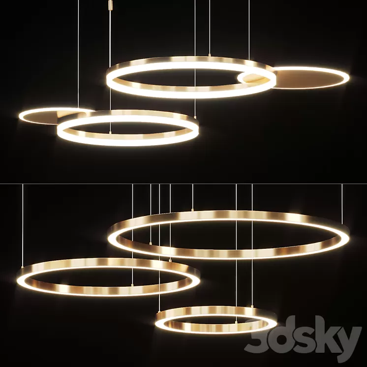 Series of LED ring light combinations 3D Model Series of LED ring light combinations 3D Model
