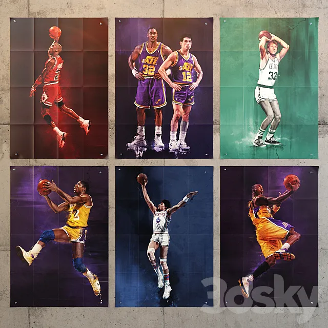 Series of posters – posters “NBA Legends” 3D Model