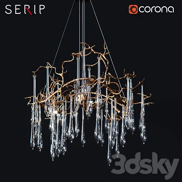 SERIP AQUA CT3258 _ 8 CHANDELIER 3DModel