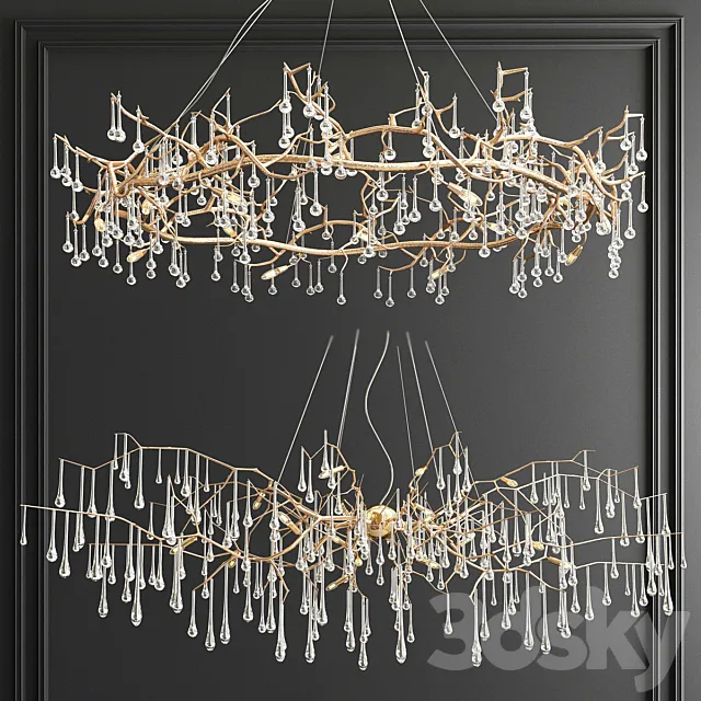 Serip Bijout Chandelier – 2 types 3DModel Serip Bijout Chandelier – 2 types 3DModel