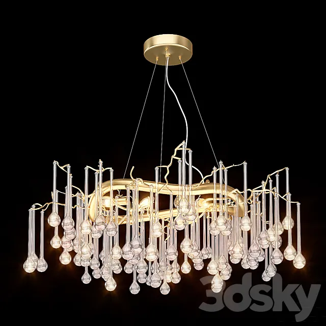Serip Droplet Chandelier 3D Model Serip Droplet Chandelier 3D Model