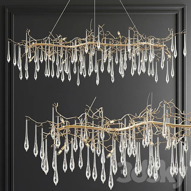 Serip Replika Linear Chandelier 3D Model Serip Replika Linear Chandelier 3D Model