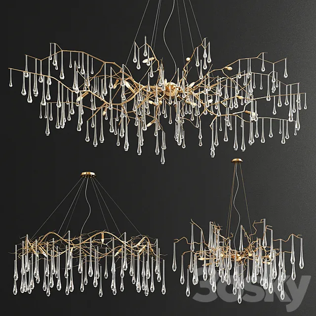 Serip Teardrop Collection – 3 type 3D Model Serip Teardrop Collection – 3 type 3D Model