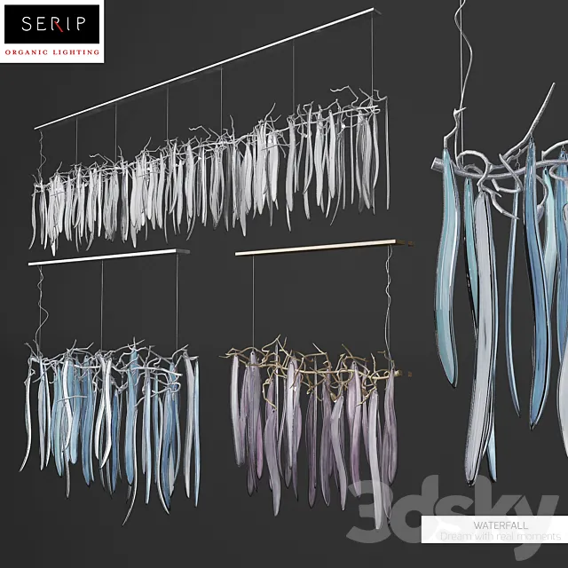 Serip waterfall chandelier 3D Model