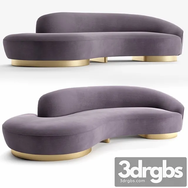 Serpentine sofa with arm