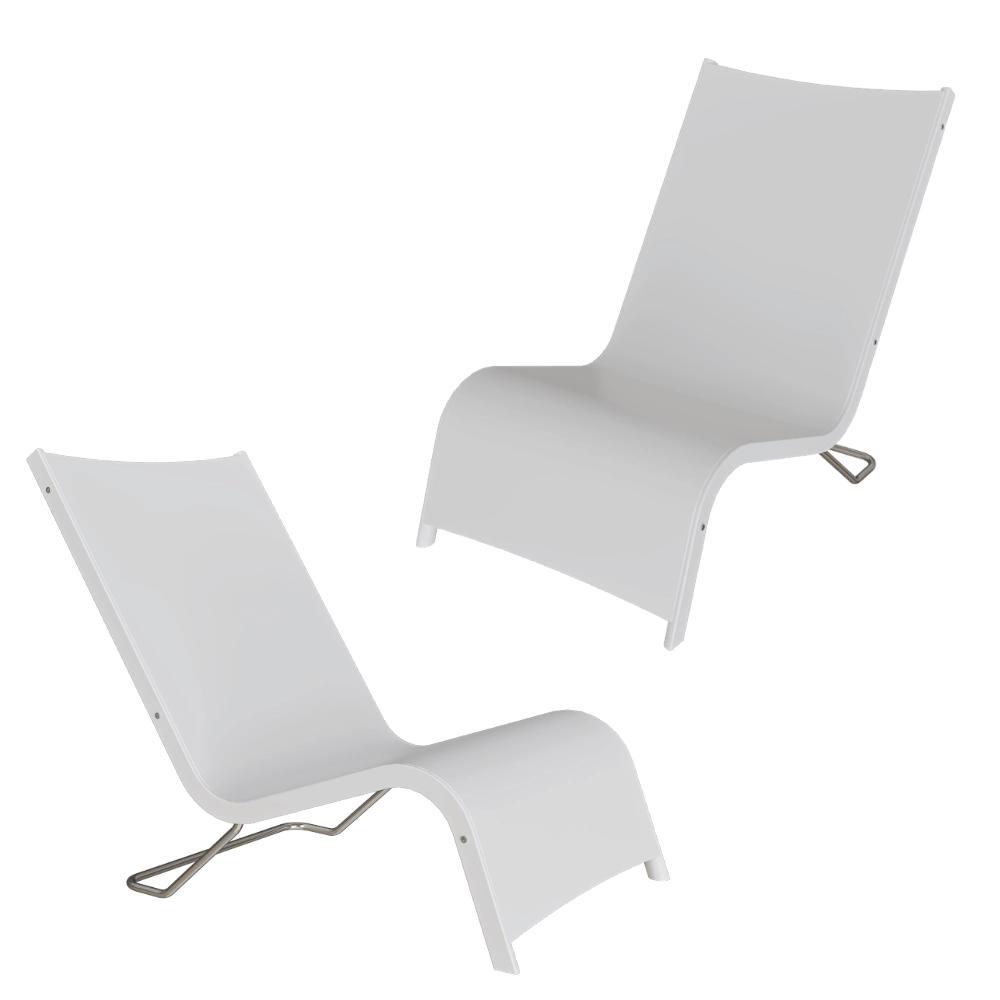 Serralunga – Deckchair Set of 2 Lazy Sdraio 3D Model