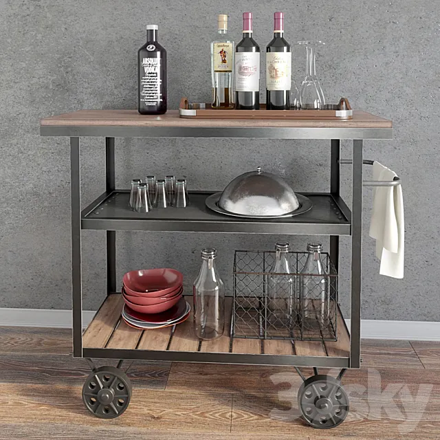 Serving cart (Nazya) 3D Model