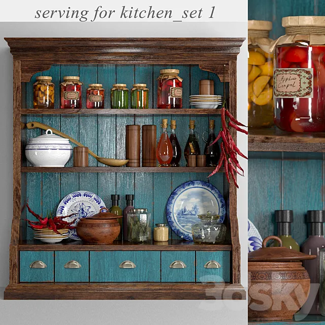 Serving for kitchen_set 1 3D Model