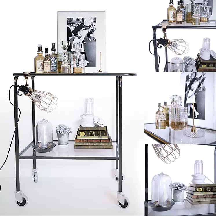 Serving table 3D Model Serving table 3D Model