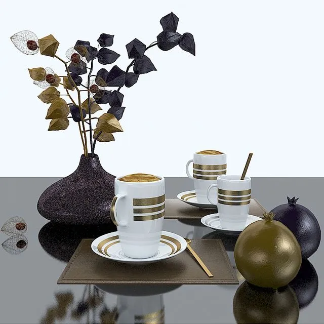 Serving with the cape gooseberry 3D Model