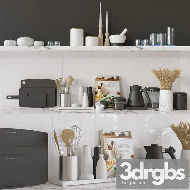 Set 002 kitchen 3D Model Download