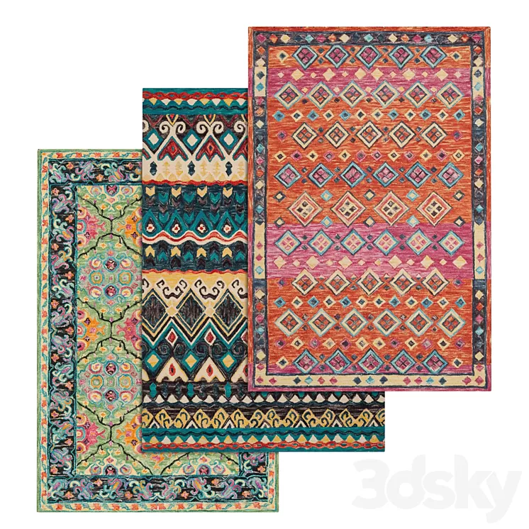Set 42 carpets 3D Model