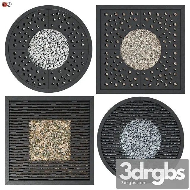 Set Barrel grids for wood 02 3D Model Download