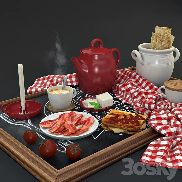 Set champion Breakfast 3D Model