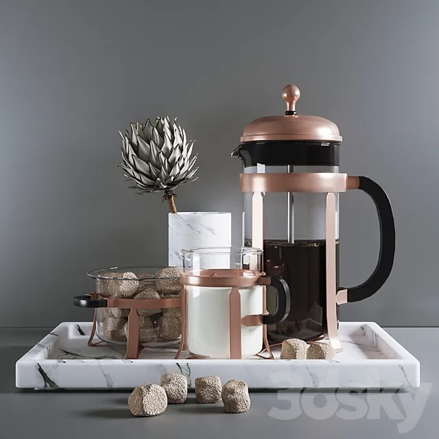 Set Crate and Barrel 3D Model