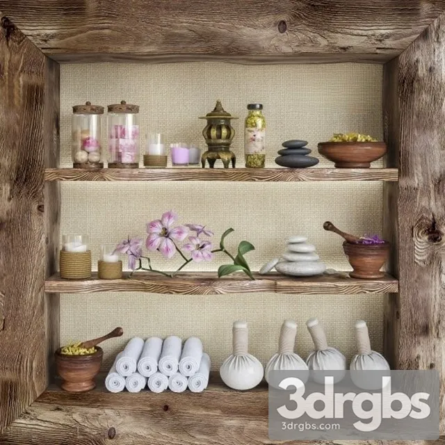 Set Decor Spa Bathroom 3D Model Download Set Decor Spa Bathroom 3D Model Download