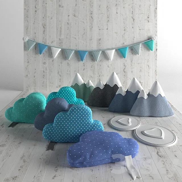 Set decoration for desks 3DModel Set decoration for desks 3DModel