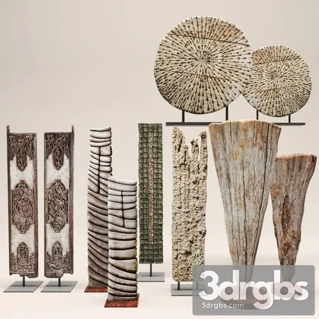 Set Decorative Figurines 3D Model Download Set Decorative Figurines 3D Model Download