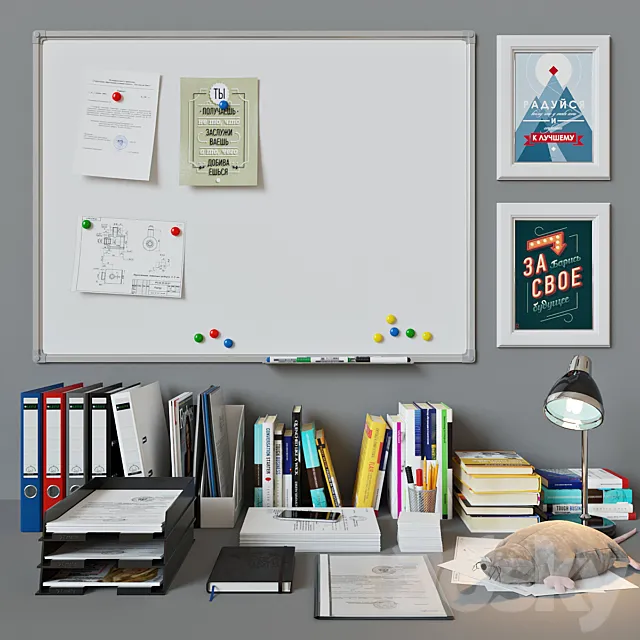 Set detail to the office 3DModel Set detail to the office 3DModel