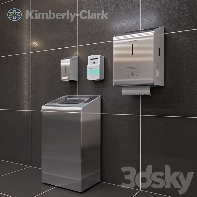 Set dispensers Kimberly-Clark 3DModel Set dispensers Kimberly-Clark 3DModel