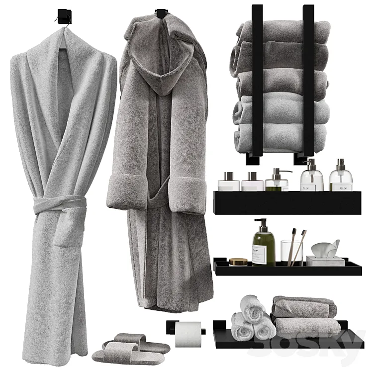 Set for bathroom and bathroom 2 3D Model Free Download Set for bathroom and bathroom 2 3D Model Free Download