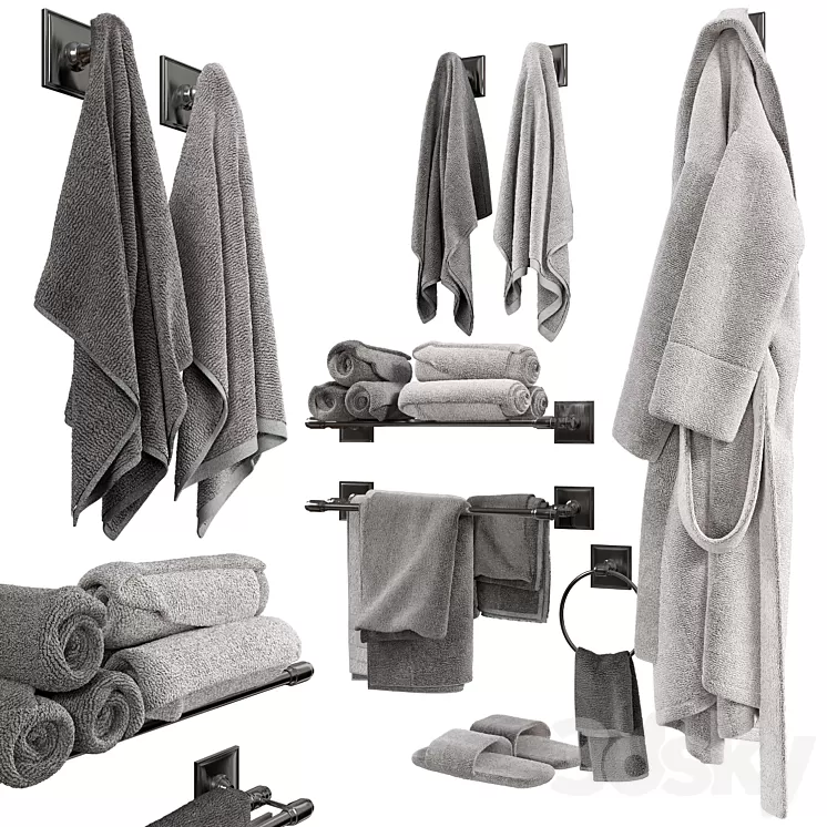 Set for bathroom and bathroom 3D Model Free Download Set for bathroom and bathroom 3D Model Free Download