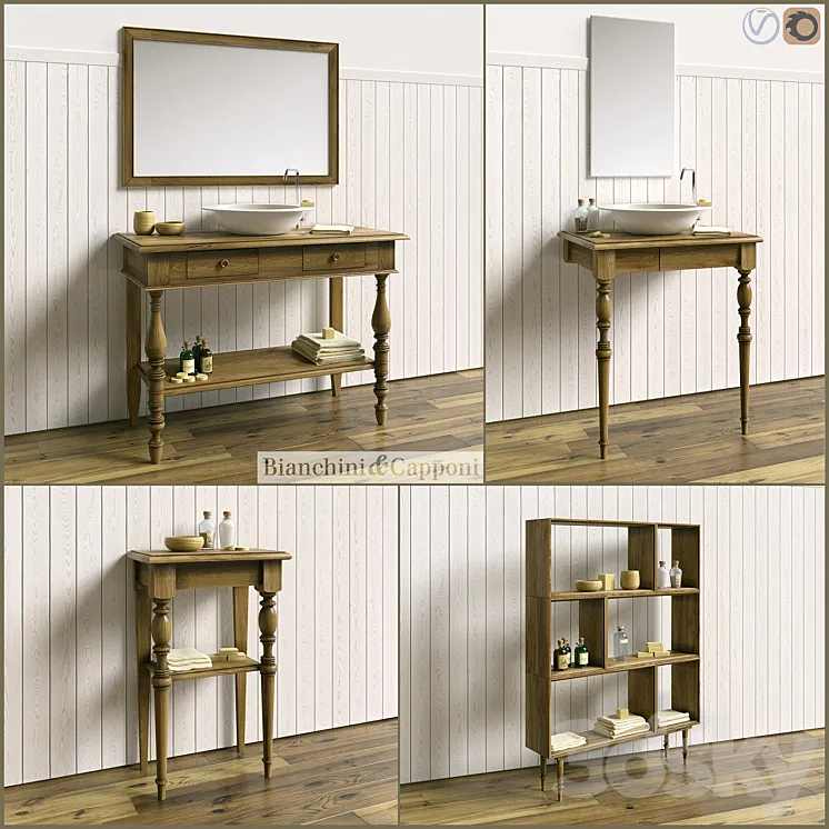 Set for bathroom BIANCHINI CAPPONI PROVENZALE 3D Model Free Download