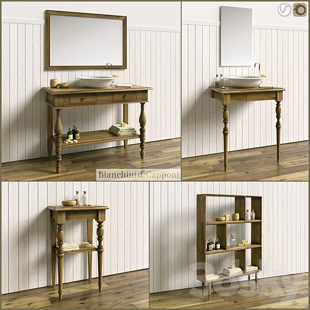 Set for bathroom BIANCHINI CAPPONI PROVENZALE 3DModel Set for bathroom BIANCHINI CAPPONI PROVENZALE 3DModel