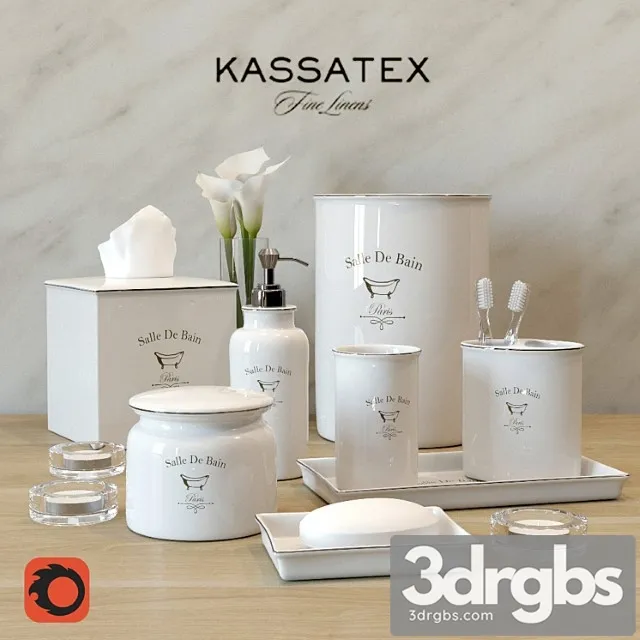 Set For Bathroom Kassatex 3D Model Download - 3DSKY Decor Helper