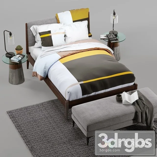 Set for bedroom Westelm 3D Model Download Set for bedroom Westelm 3D Model Download