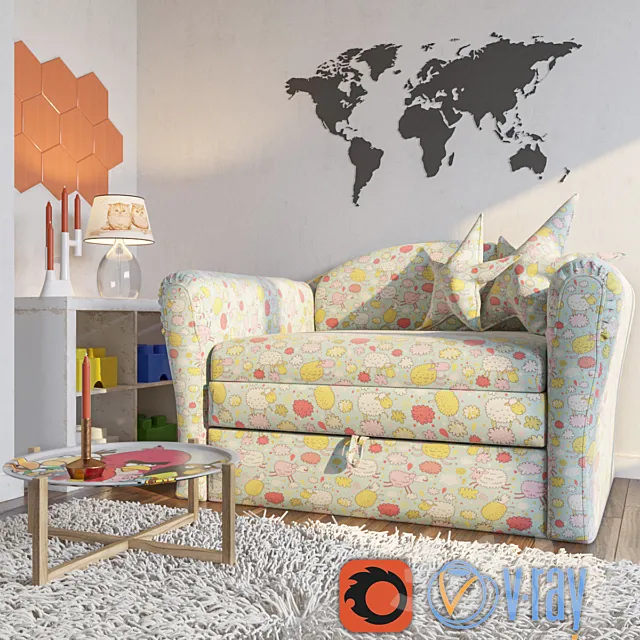 Set for children’s rooms 3DModel Set for children’s rooms 3DModel