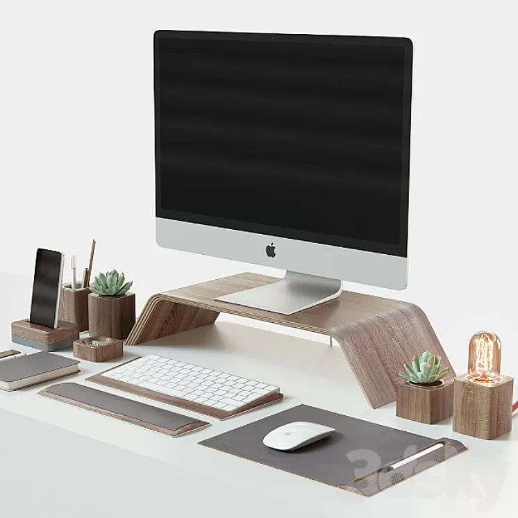Set for desktop iMac & Grovemade 3D Model