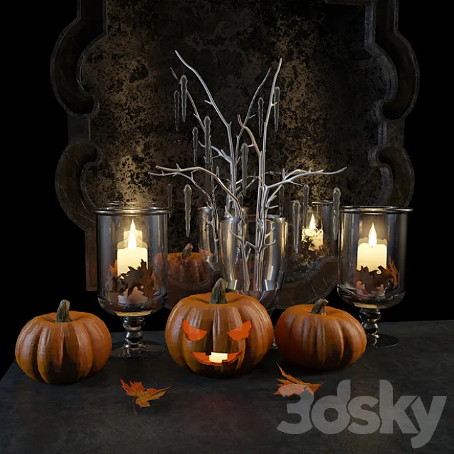 Set for Halloween 3D Model Set for Halloween 3D Model