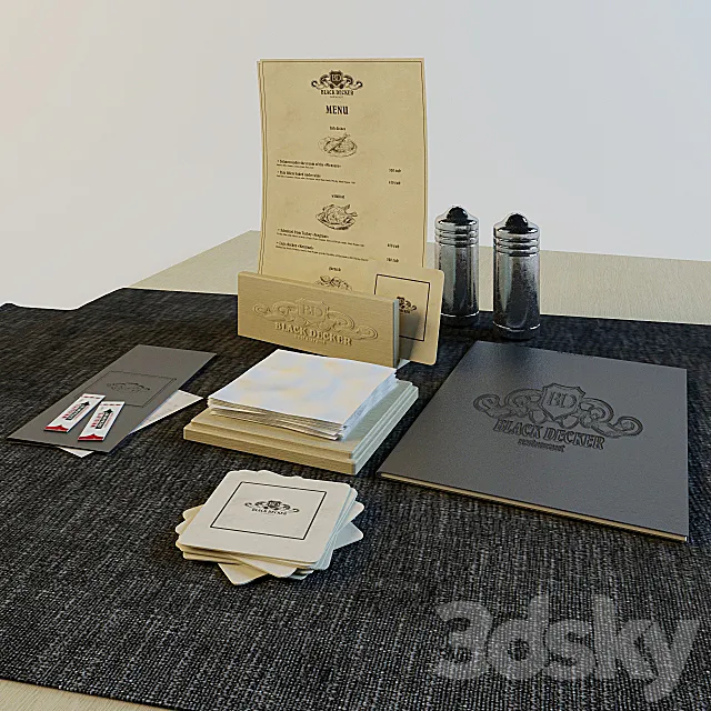 Set for restaurant 3D Model