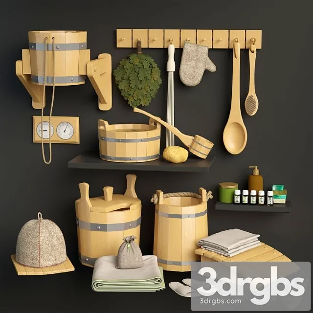 Set For Sauna 3D Model Download