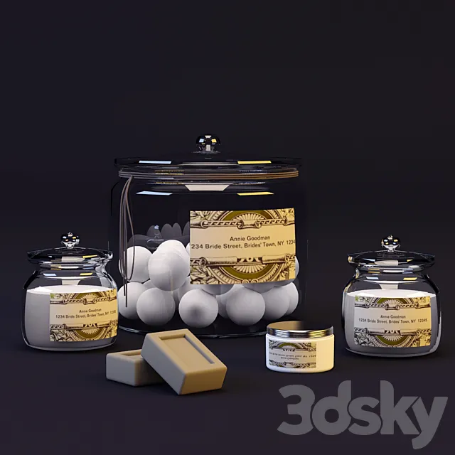 Set for taking a bath 3DModel Set for taking a bath 3DModel