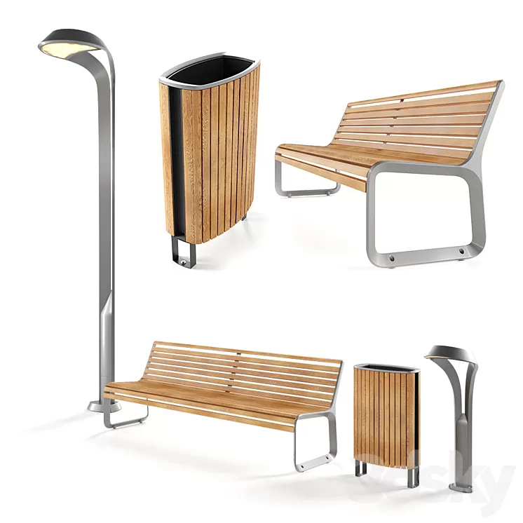 Set for the park 3D Model Set for the park 3D Model