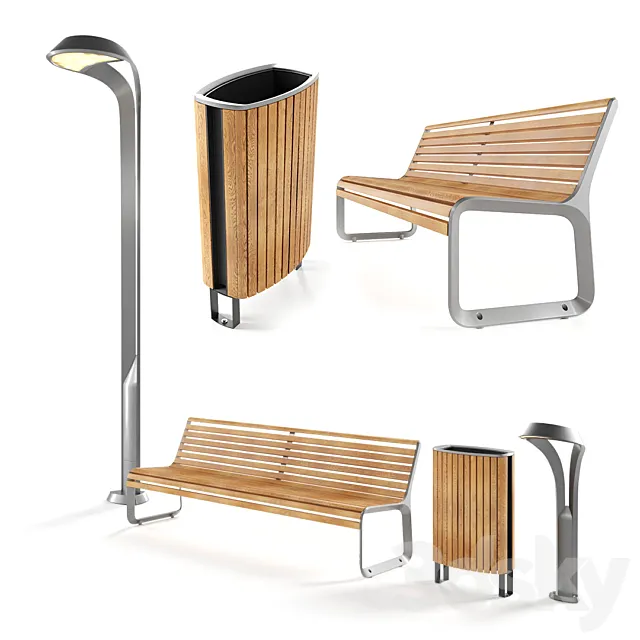 Set for the park 3DModel Set for the park 3DModel