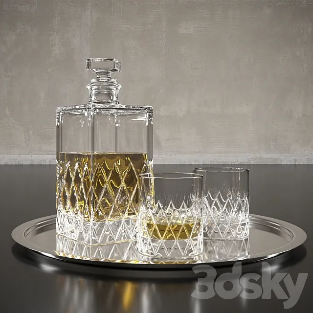 Set for whiskey 3D Model