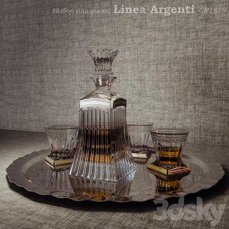 Set for whiskey Linea Argenti CR1859 3D Model