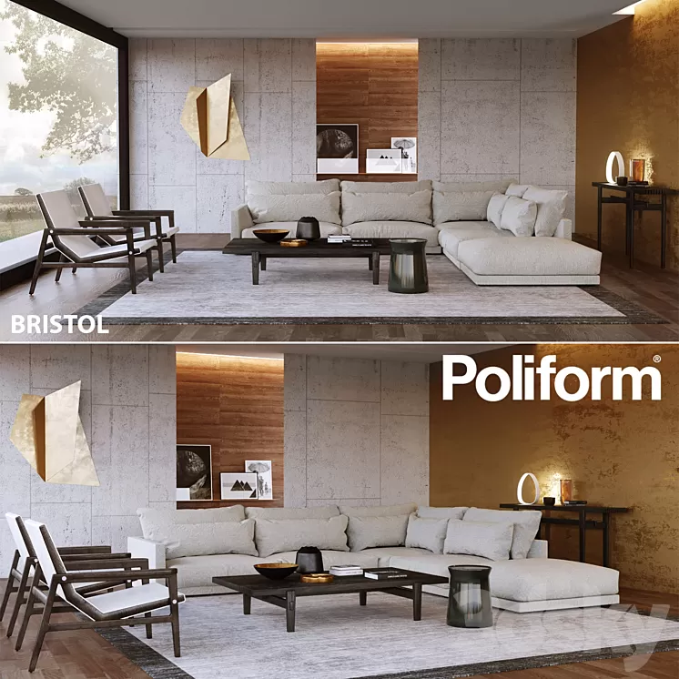 Set from Poliform Bristol 3D Model