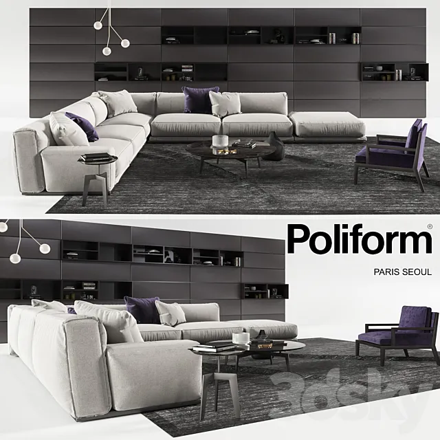 Set from Poliform Paris 3DModel