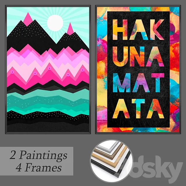 Set from wall paintings No 441 3DModel Set from wall paintings No 441 3DModel