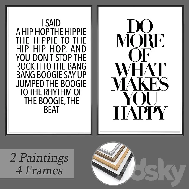 Set from wall paintings No 503 3DModel Set from wall paintings No 503 3DModel