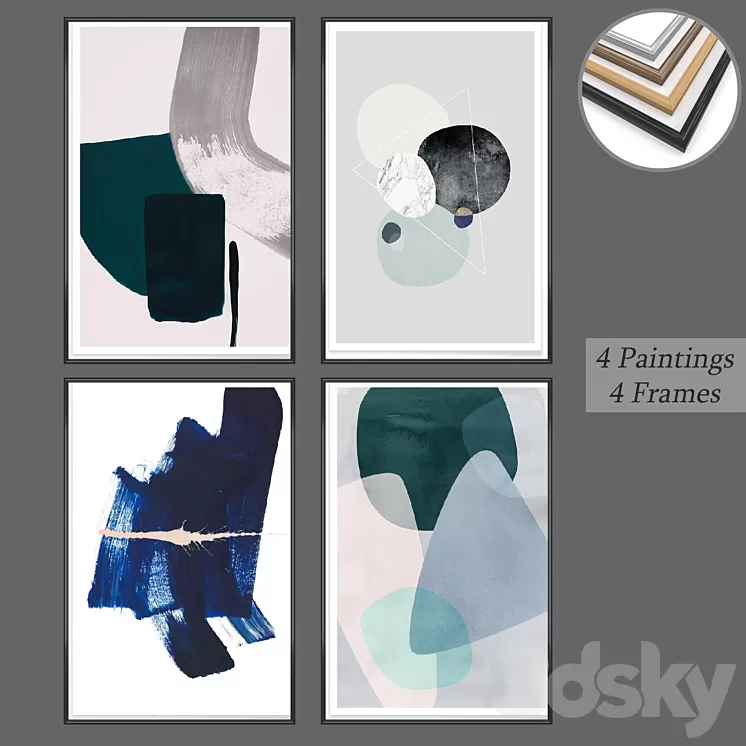 Set from wall paintings No 506 3D Model