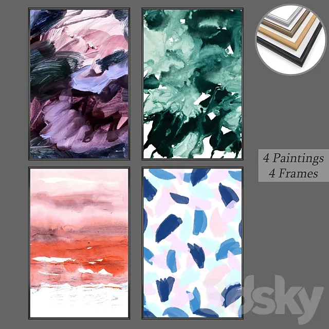 Set from wall paintings No 598 3D Model Set from wall paintings No 598 3D Model